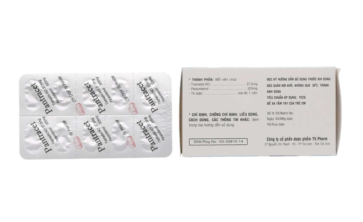 Pantracet trị cơn đau trung bình đến nặng (10 vỉ x 10 viên).webp