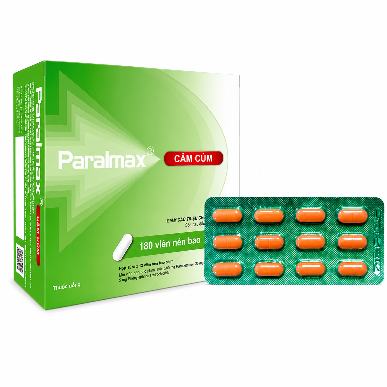 Paralmax Cảm Cúm Boston Pharma 15 vỉ x 12 viên.png