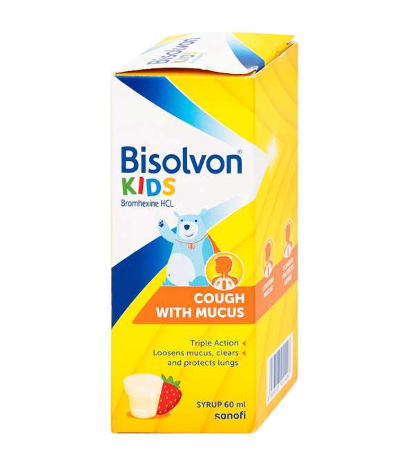 Siro Bisolvon Kids Boehringer điều trị ho đờm trong viêm phế quản (60ml).webp