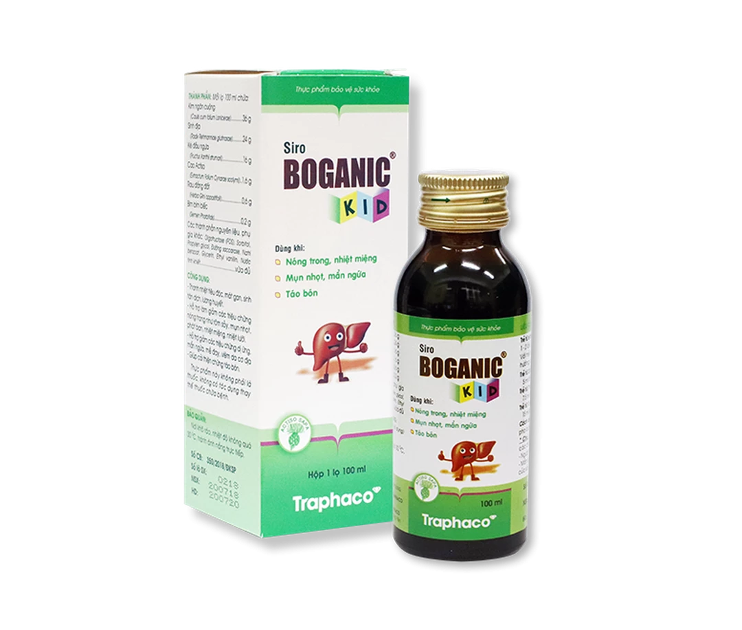 Siro Boganic Kid thanh nhiệt, giảm táo bón (Hộp 1 chai 100ml).webp