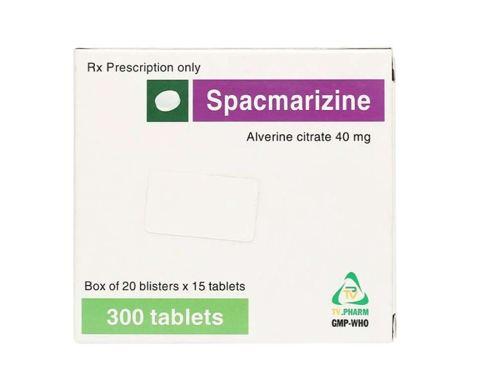 Spacmarizine 40mg giảm đau do co thắt cơ trơn ở đường tiêu hóa (20 vỉ x 15 viên).webp