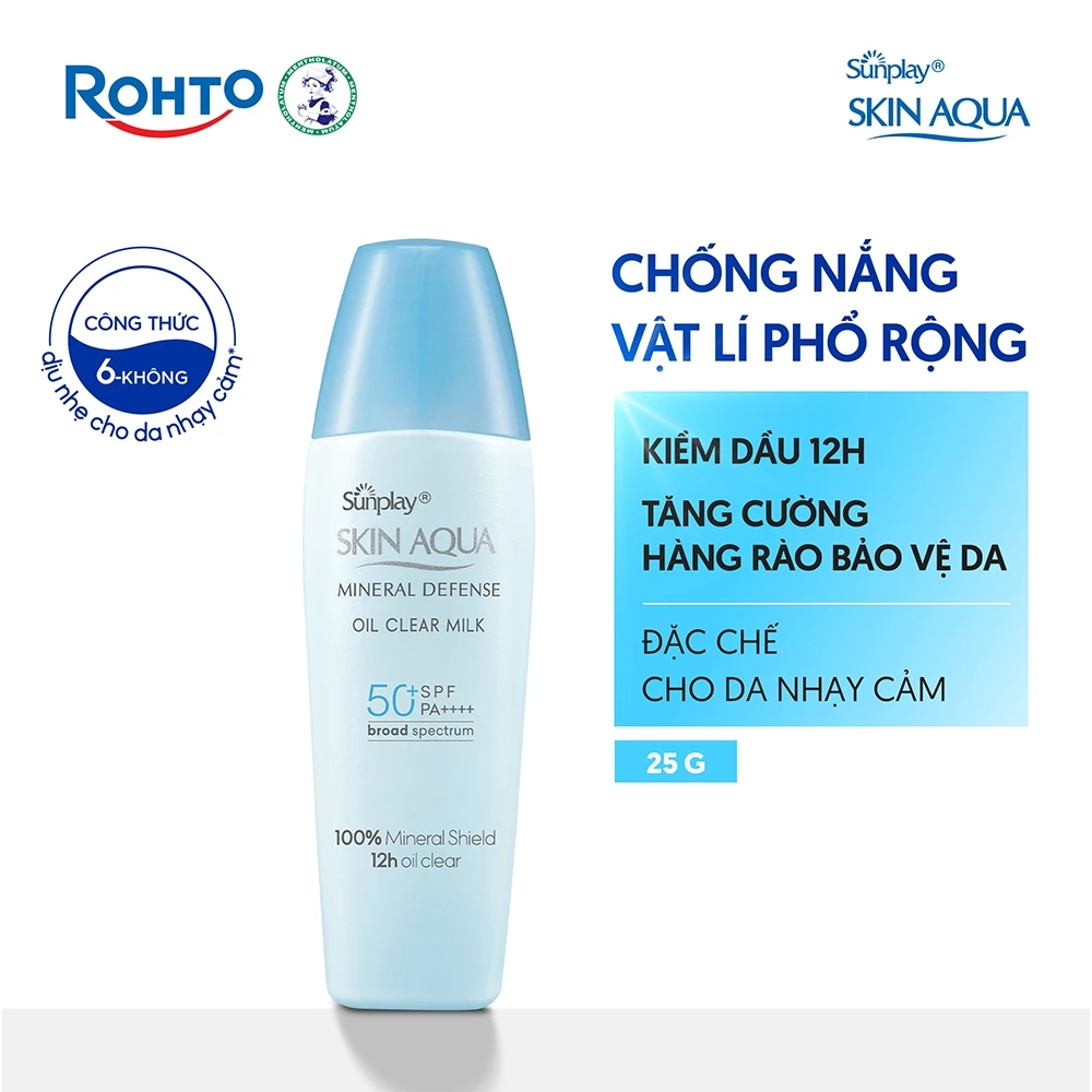 Sữa Chống Nắng SUNPLAY Skin Aqua Dưỡng Da Sáng Mịn, Ngừa mụn, tạo nền SPF50+ PA++++ Minpharmacy Ngừa mụn xanh 25g.png