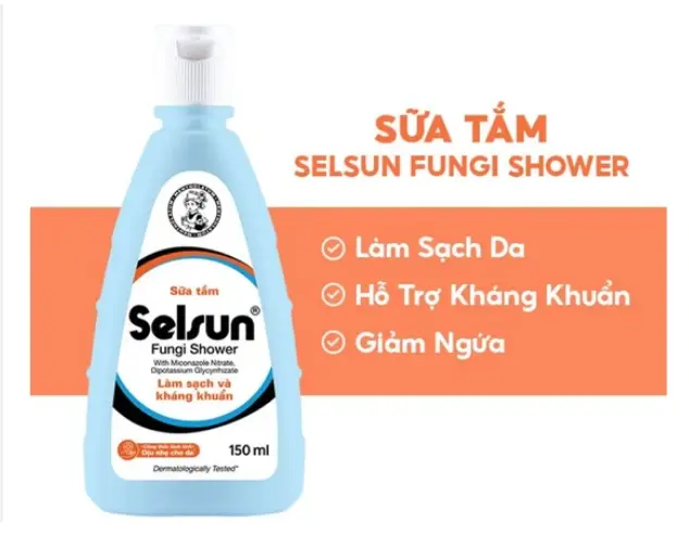 Sữa Tắm Selsun Fungi Shower Làm Sạch Và Kháng Khuẩn 150ml.webp
