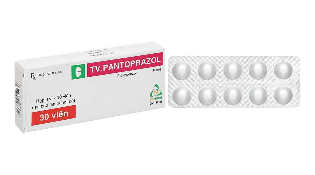 TV. Pantoprazol 40mg điều trị loét dạ dày, tá tràng (3 vỉ x 10 viên).webp
