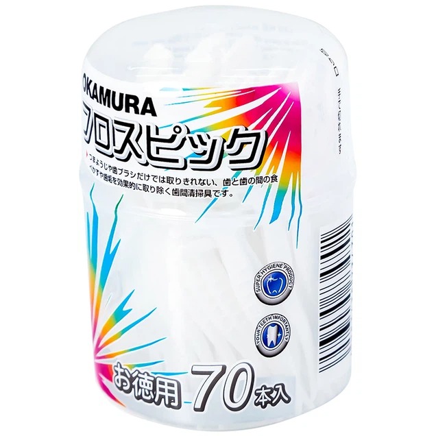 Tăm chỉ kẽ răng Okamura hộp 70 cây.jpg