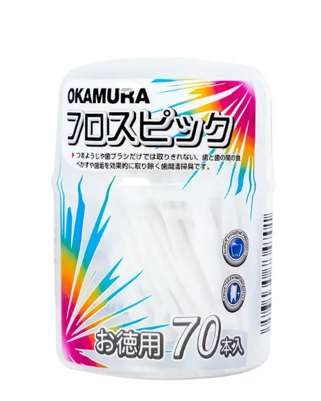 Tăm chỉ kẽ răng Okamura hộp 70 cây.jpg