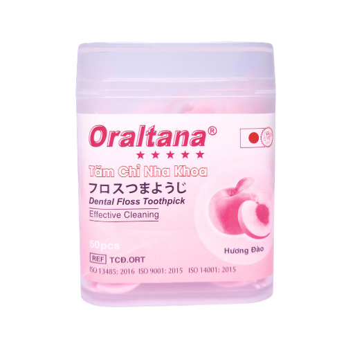 Tăm chỉ nha khoa ORALTANA 5 sao - Hương đào.png