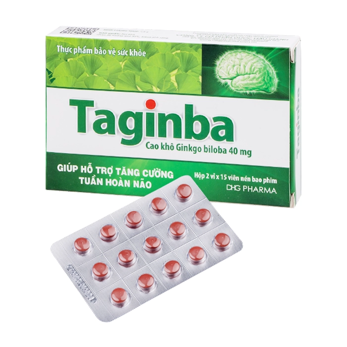 Taginba DHG Pharma 2 vỉ x 15 viên – Tăng cường tuần hoàn não.webp