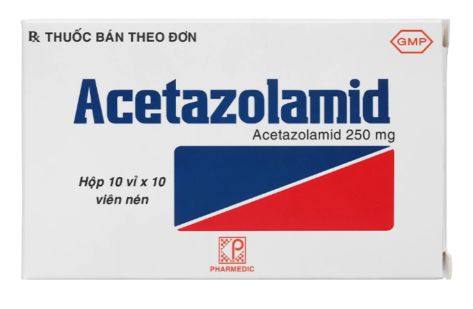 Thuốc Acetazolamid 250mg Pharmedic Hộp 100 Viên.png
