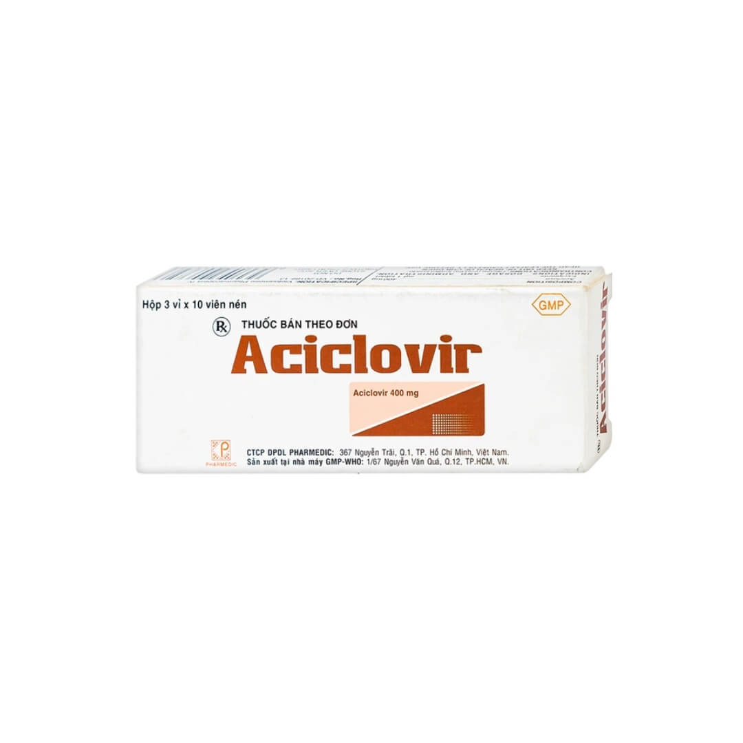 Thuốc Acyclovir 400mg Pharmedic - Điều trị nhiễm virus Herpes (30 viên).jpg
