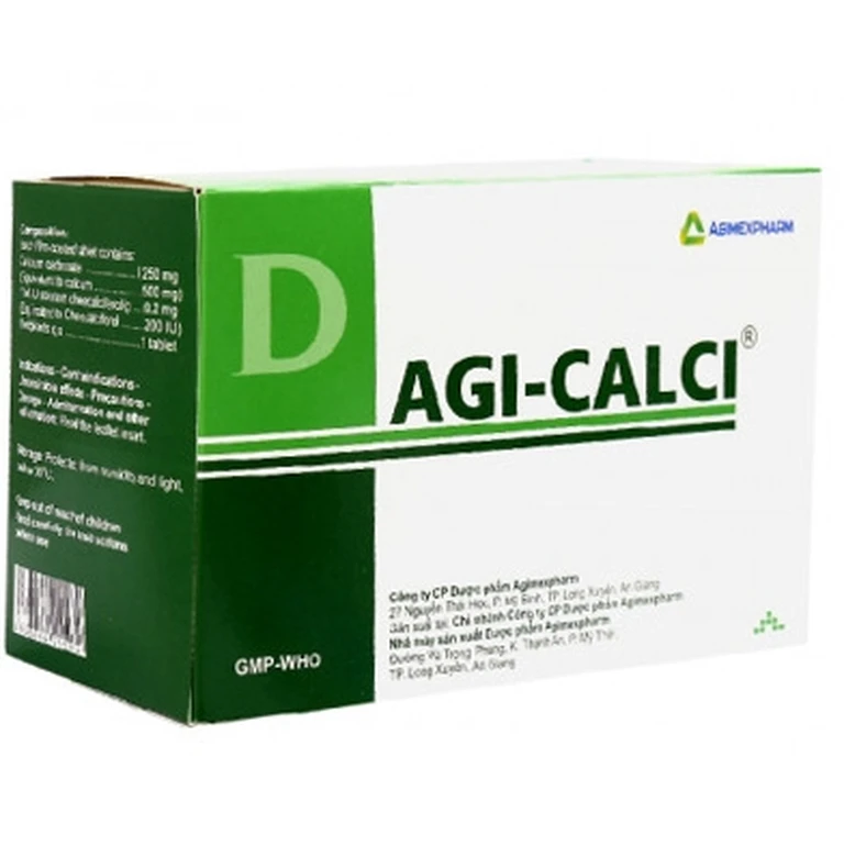Thuốc Agi-calci Agimexpharm (20 vỉ x 10 viên).webp