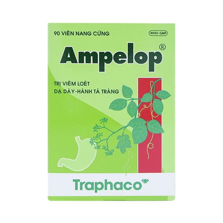 Thuốc Ampelop Traphaco điều trị viêm loét dạ dày, hành tá tràng (9 vỉ x 10 viên).webp