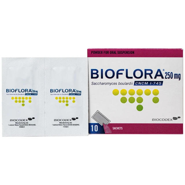 Thuốc Bioflora 250mg Biocodex điều trị tiêu chảy (10 gói).webp