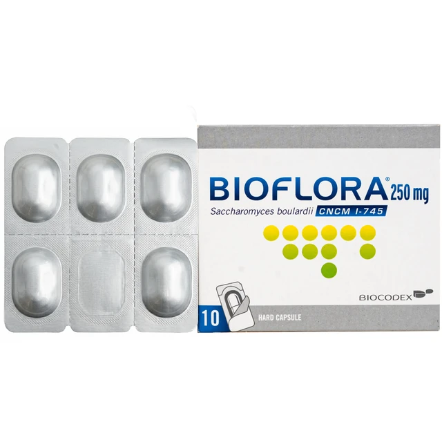 Thuốc Bioflora 250mg Biocodex điều trị tiêu chảy (2 vỉ x 5 viên).webp