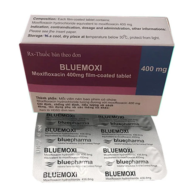 Thuốc Bluemoxi 400mg Bluepharma điều trị nhiễm khuẩn (7 viên).webp