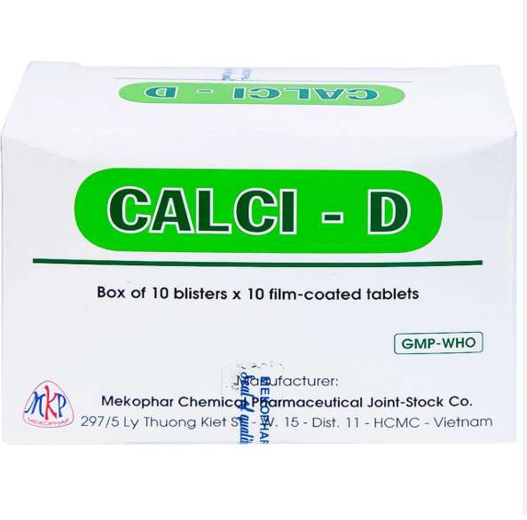 Thuốc Calci - D Mekophar bổ sung calci (10 vỉ x 10 viên).webp