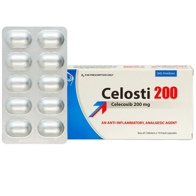Thuốc Celosti 200 DHG điều trị thoái hóa khớp, viêm khớp dạng thấp (2 vỉ x 10 viên).webp