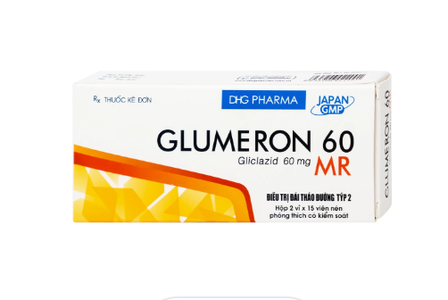Thuốc Glumeron 60 MR DHG điều trị đái tháo đường típ 2 (2 vỉ x 15 viên).webp