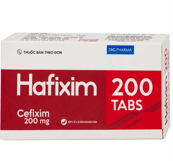 Thuốc Hafixim 200 Tabs DHG Pharma điều trị các trường hợp nhiễm khuẩn (3 vỉ x 10 viên).webp