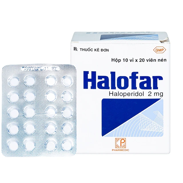Thuốc Halofar Pharmedic điều trị các biểu hiện rối loạn tâm thần (10 vỉ x 20 viên).webp