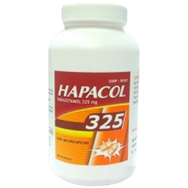 Thuốc Hapacol 325 DHG điều trị đau đầu, đau nửa đầu, đau răng (100 viên).webp