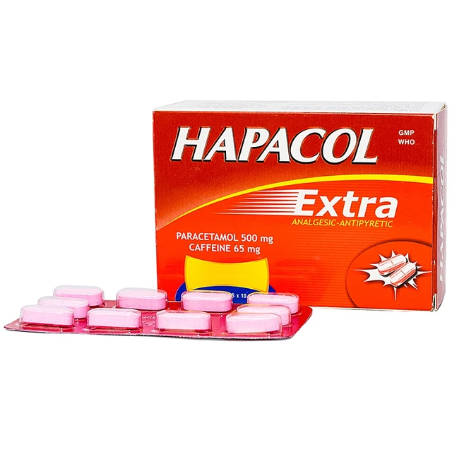 Thuốc Hapacol Extra DHG giảm đau đầu, đau nửa đầu (10 vỉ x 10 viên).webp