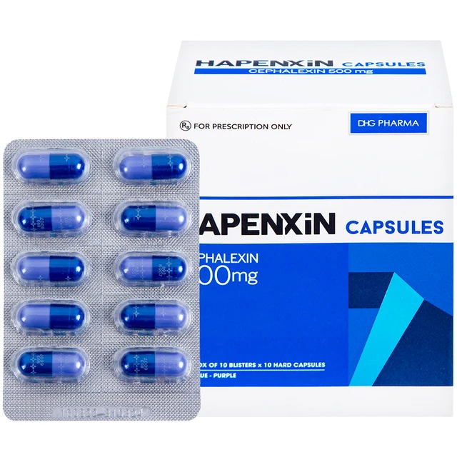 Thuốc Hapenxin Capsules DHG điều trị nhiễm khuẩn (10 vỉ x 10 viên).webp