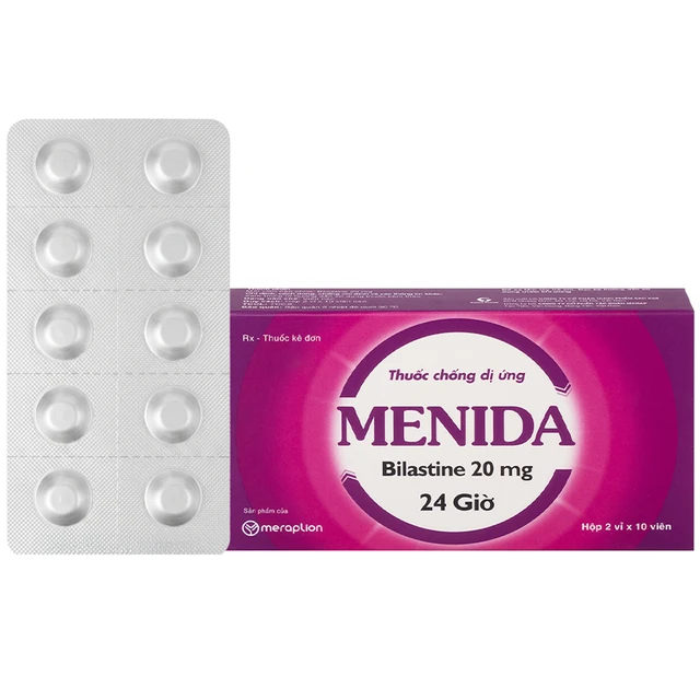 Thuốc Menida 20mg Merap điều trị viêm mũi dị ứng (2 vỉ x 10 viên).webp