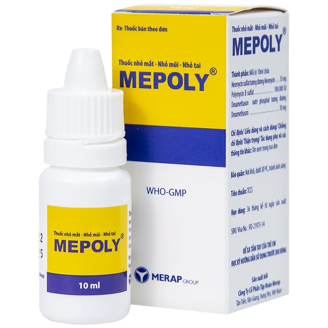 Thuốc Mepoly Merap dùng cho viêm kết mạc, mi mắt, viêm mũi, viêm tai (10ml).webp