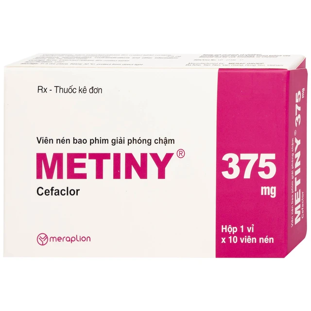 Thuốc Metiny 375mg Merap Group điều trị các bệnh lý nhiễm trùng viêm phế quản cấp (1 vỉ x 10 viên).webp