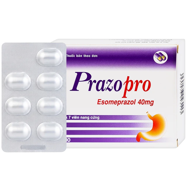 Thuốc Prazopro 40 TV.Pharm điều trị loét dạ dày - tá tràng lành tính (2 vỉ x 7 viên).webp