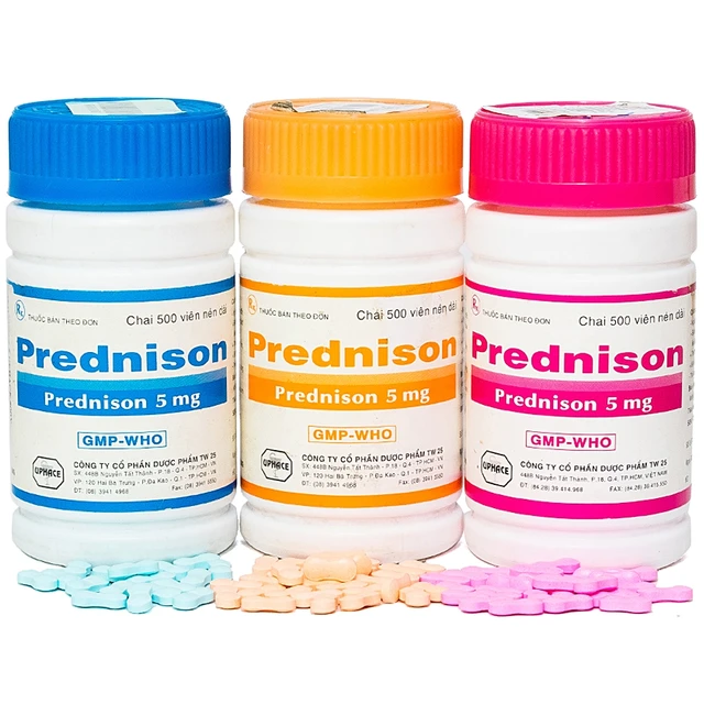 Thuốc Prednison 5mg Uphace điều trị bệnh thấp khớp (500 viên).webp
