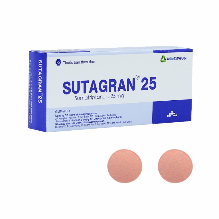 Thuốc Sutagran 25 điều trị các cơn đau nửa đầu cấp tính (2 vỉ x 6 viên).jpg