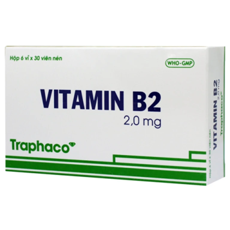 Thuốc Vitamin B2 2.0mg Traphaco (6 vỉ x 30 viên).webp