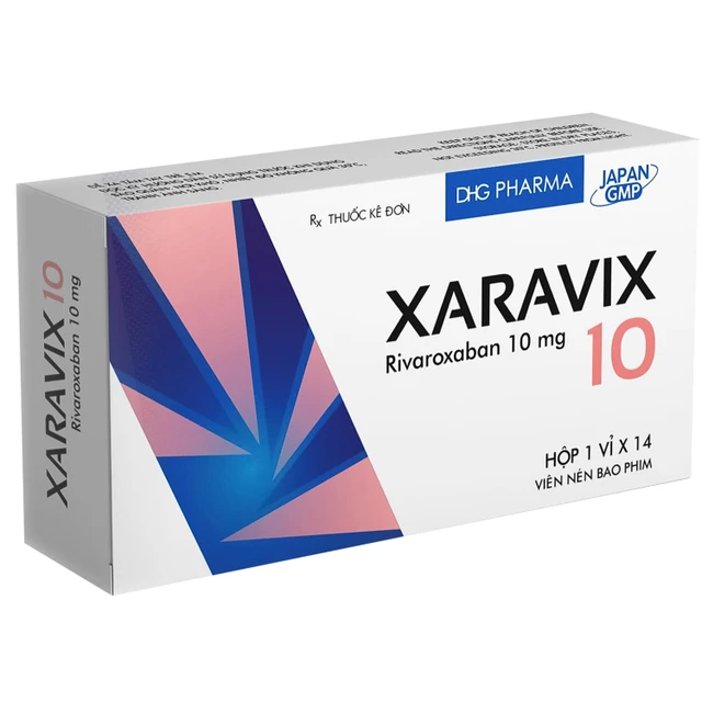 Thuốc Xaravix 10 Dhg Pharma phòng ngừa thuyên tắc huyết khối tĩnh mạch (1 vỉ x 14 viên).webp
