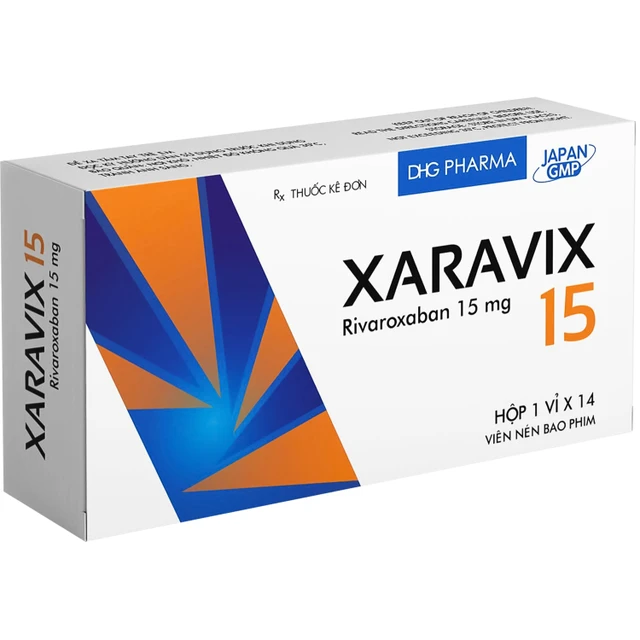Thuốc Xaravix 15MG Dhg Pharma ngăn ngừa huyết khối, giảm nguy cơ đột quỵ (1 vỉ x 14 viên).webp