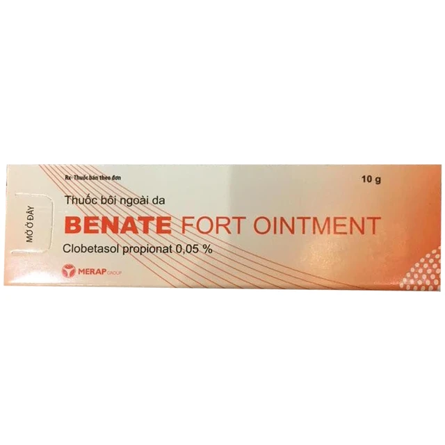 Thuốc bôi ngoài da Benate Fort Ointment Merap điều trị viêm da, vảy nến (10g).webp
