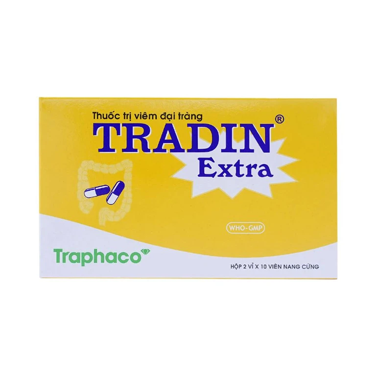 Thuốc Tradin Extra Traphaco điều trị viêm đại tràng (2 vỉ x 10 viên).webp
