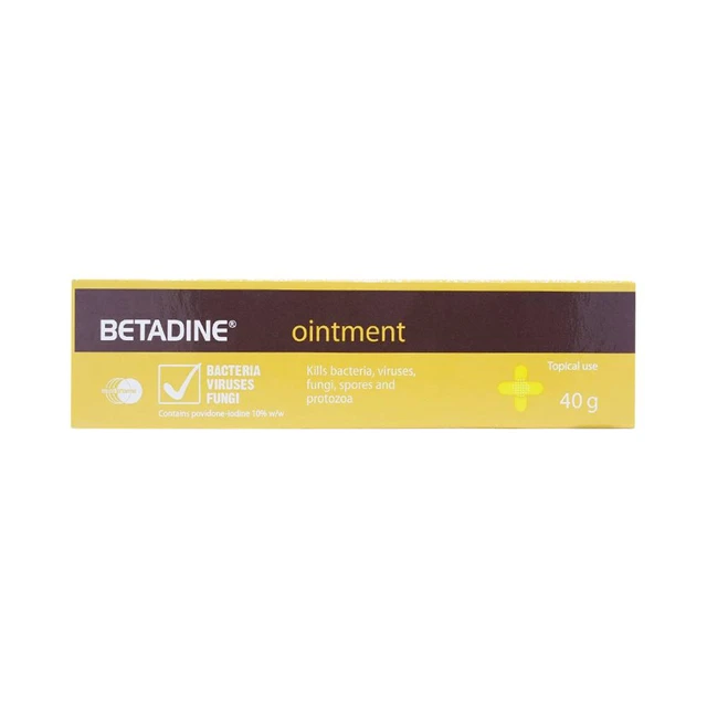 Thuốc mỡ Betadine Ointment hỗ trợ sát khuẩn vết loét, vết thương (40g).webp