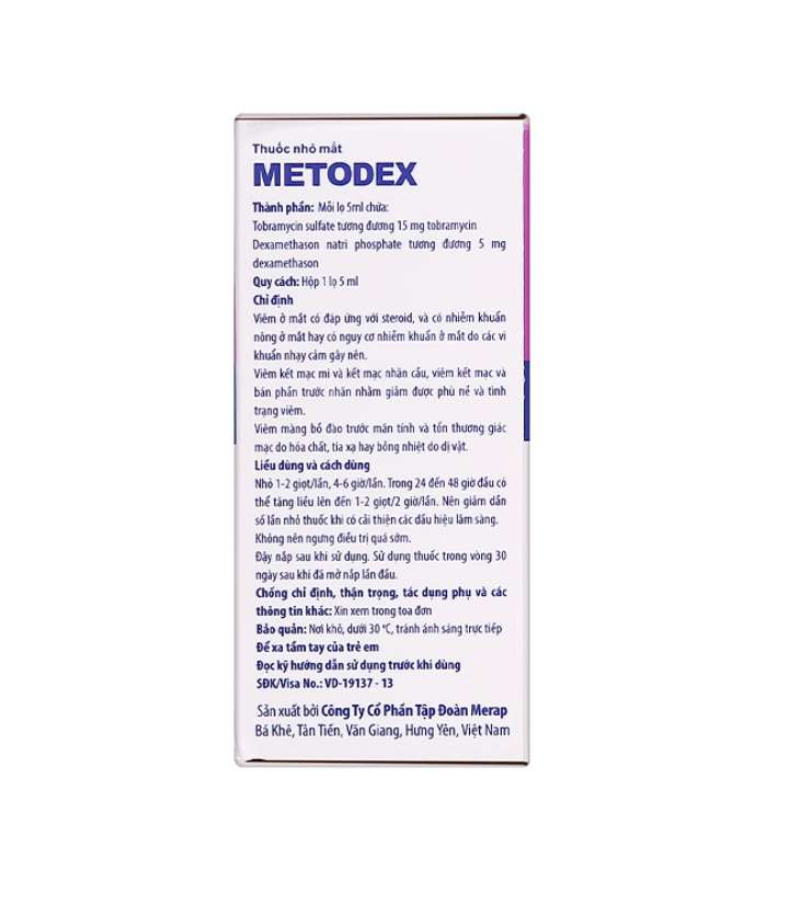 Thuốc nhỏ mắt Metodex Merap điều trị viêm, nhiễm khuẩn ở mắt (5ml).webp