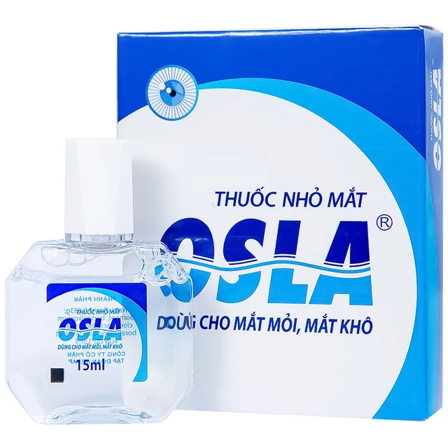Thuốc nhỏ mắt OSLA Merap giúp cải thiện các triệu chứng như khô mắt, mỏi mắt, ngứa mắt, kích ứng mắt và ghèn rỉ mắt (15ml).webp