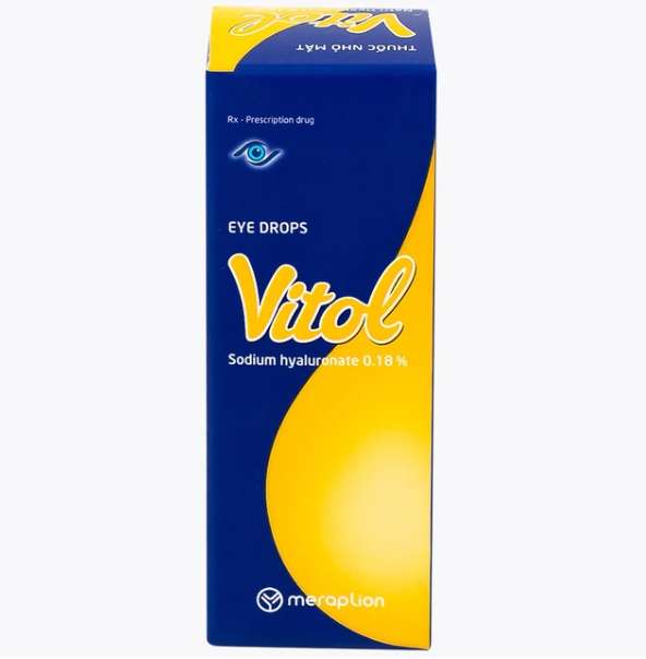 Thuốc nhỏ mắt Vitol 12ml Merap dùng cho các tình trạng khô mắt.webp