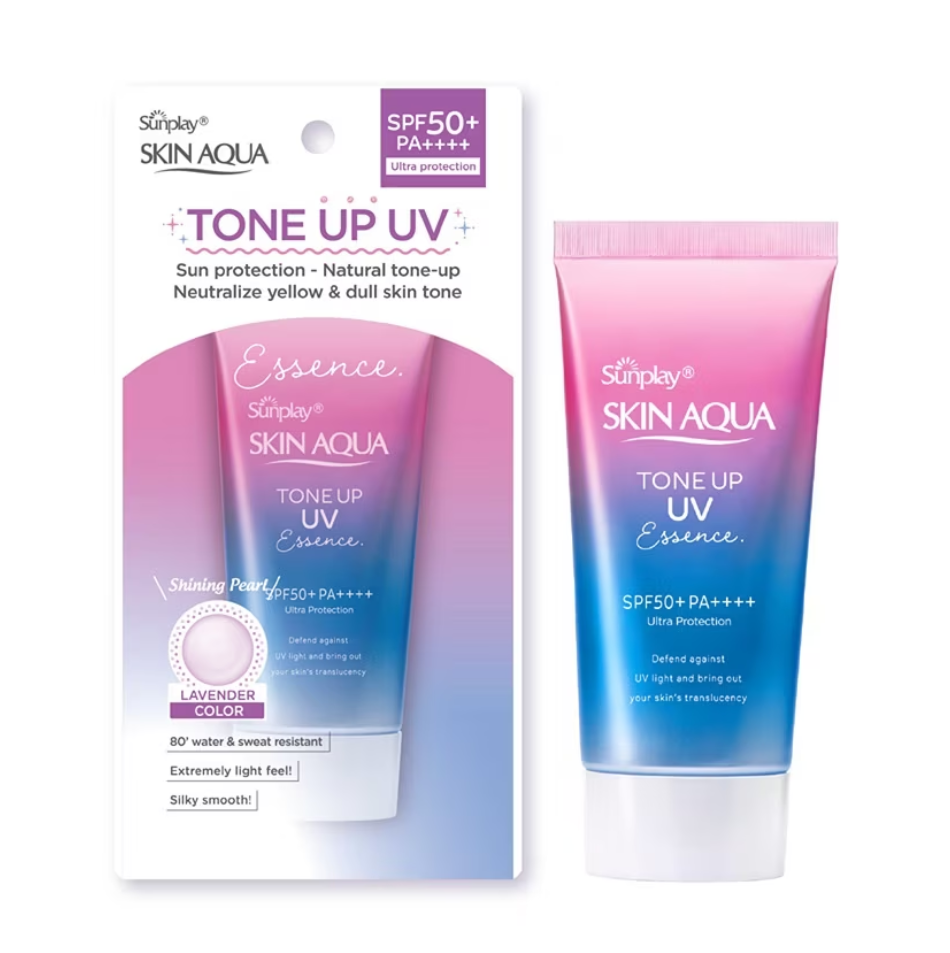 Tinh Chất Chống Nắng SUNPLAY Hiệu Chỉnh Sắc Da 50g SPF50+PA++++ dành cho da thường và da khô Skin Aqua Tone Up UV Essence - Minpharmacy Tím Lavender (1).png