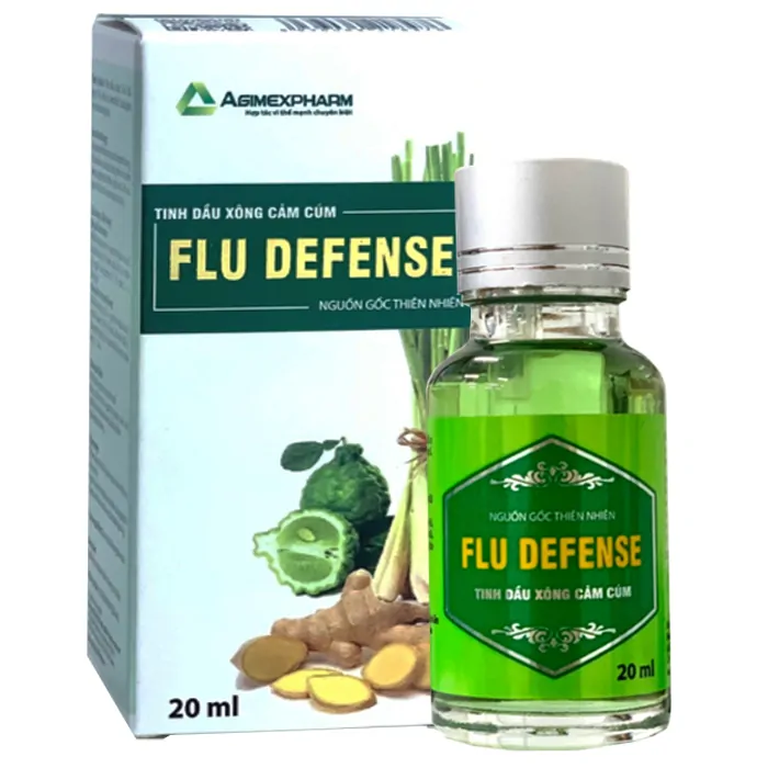 Tinh dầu xông cảm cúm Flu Defense giảm nghẹt mũi, hắt hơi, sổ mũi.webp