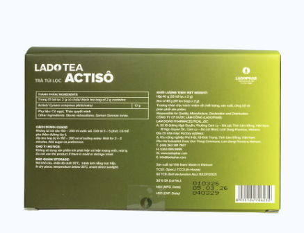 Trà Actisô Premium Ladophar (20 túi lọc x 2g).webp
