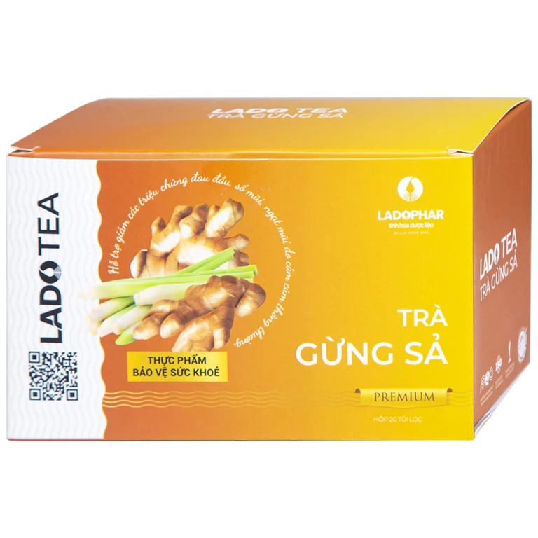 Trà Gừng Sả Premium Ladophar (20 túi lọc x 2g).webp