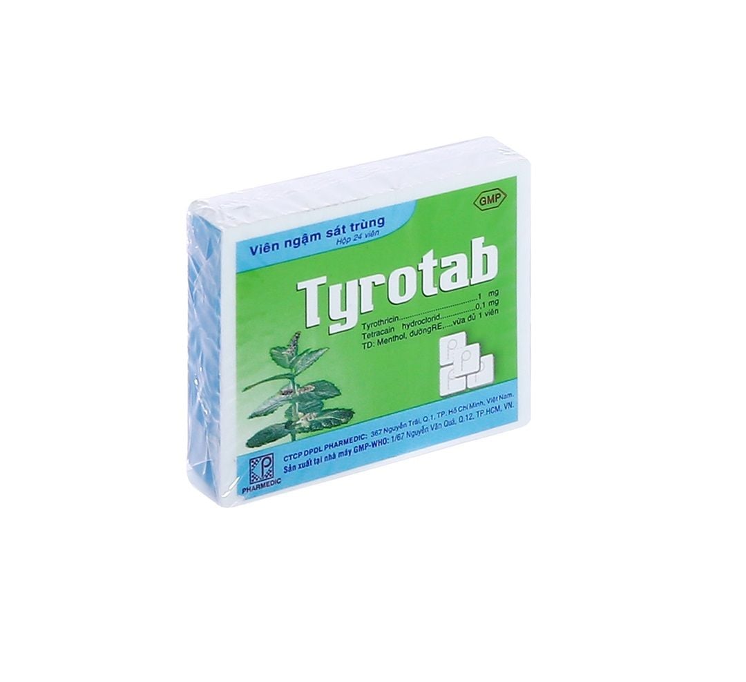 Tyrotab Pharmedic – Viên Ngậm Sát Trùng Điều Trị Viêm Họng, Viêm Amidan (24 Viên).jpg
