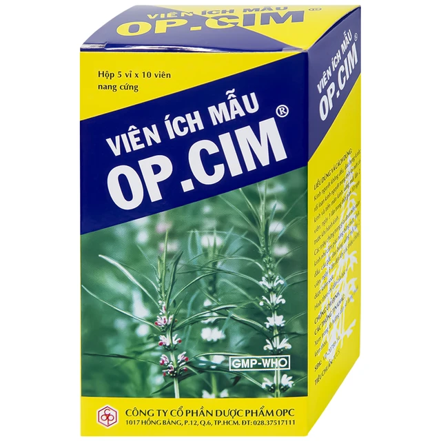 Viên Ích Mẫu OP.CIM OPC hỗ trợ điều trị rối loạn kinh nguyệt (5 vỉ x 10 viên).webp
