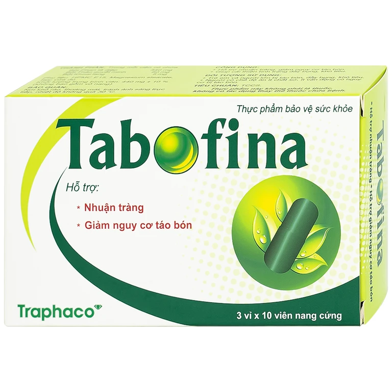 Viên hỗ trợ giảm nguy cơ táo bón Tabofina Traphaco (3 vỉ x 10 viên).webp