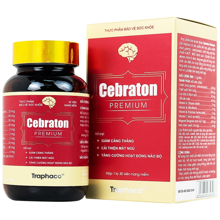 Viên hỗ trợ hoạt huyết Cebraton Premium Traphaco (30 viên).webp